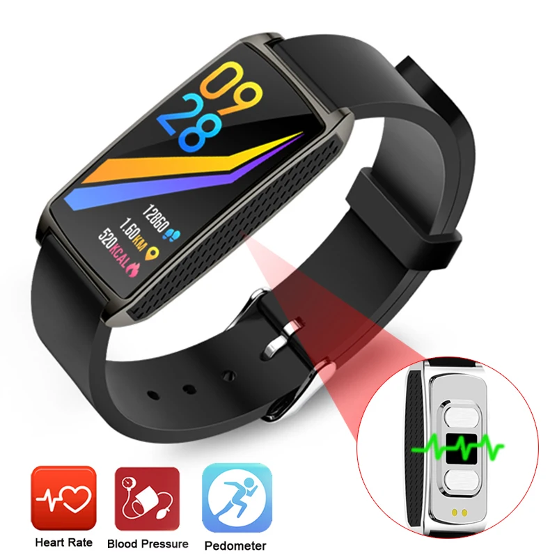 GT58 водонепроницаемый смарт-браслет PPG+ ECG+ HRV монитор сердечного ритма проверка здоровья браслет уведомления о звонках анти-потеря напоминание браслет