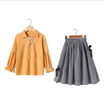 

Kids Clothes Girls Sets 2019 Autumn Shirt And Skirt Suits Boutique Kids Clothing 2 Pcs Sets Fashion Casual Girls Outfits