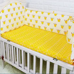 Новое поступление хлопок детская кроватка комплект постельного белья, Новорожденный ребенок набор для кроватки для мальчиков и девочек
