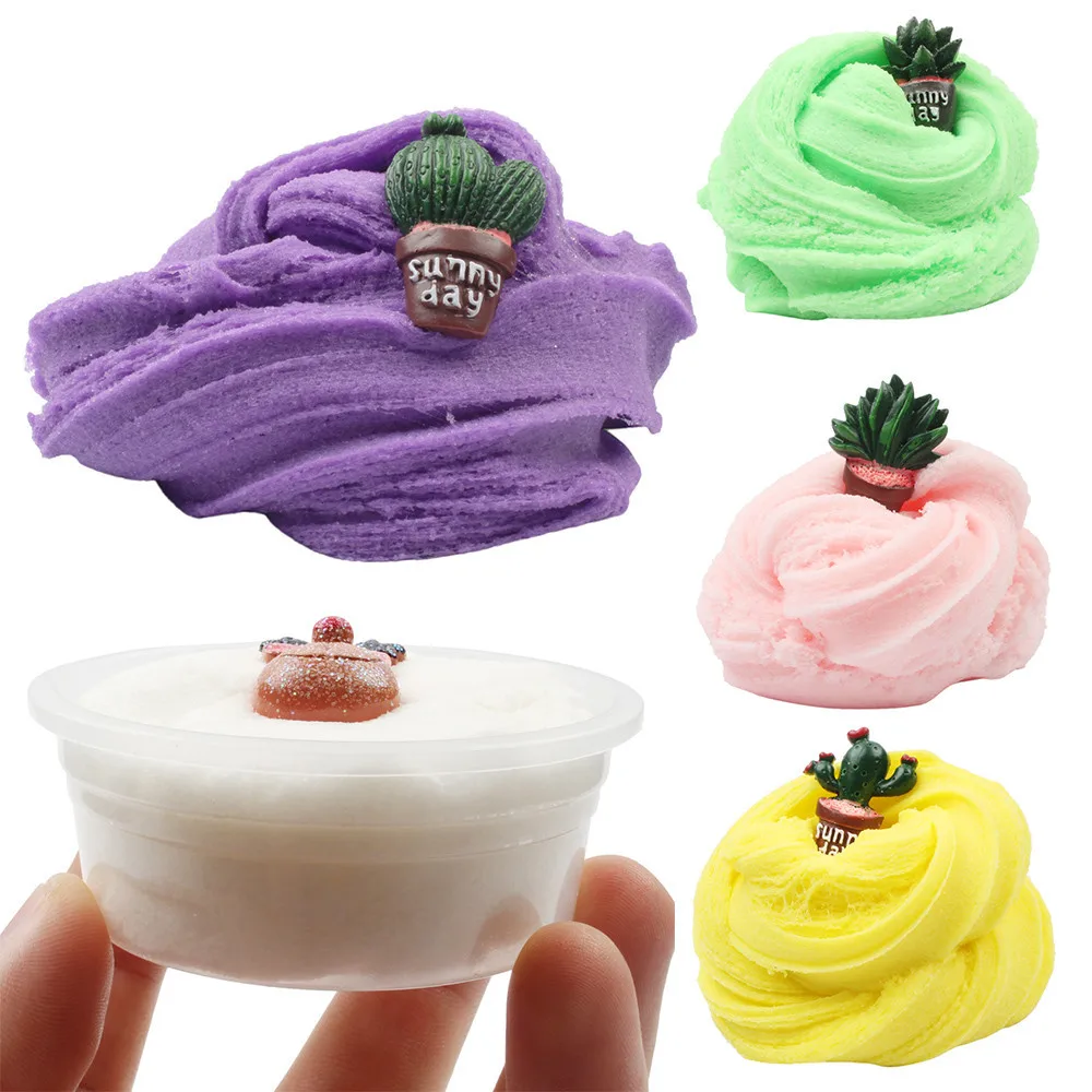 Colorful Mixing Cloud Cotton Candy Slime Fluffy Polymer Anti Stress Slime Sludge Cotton Mud Toy Toys For Children #A
