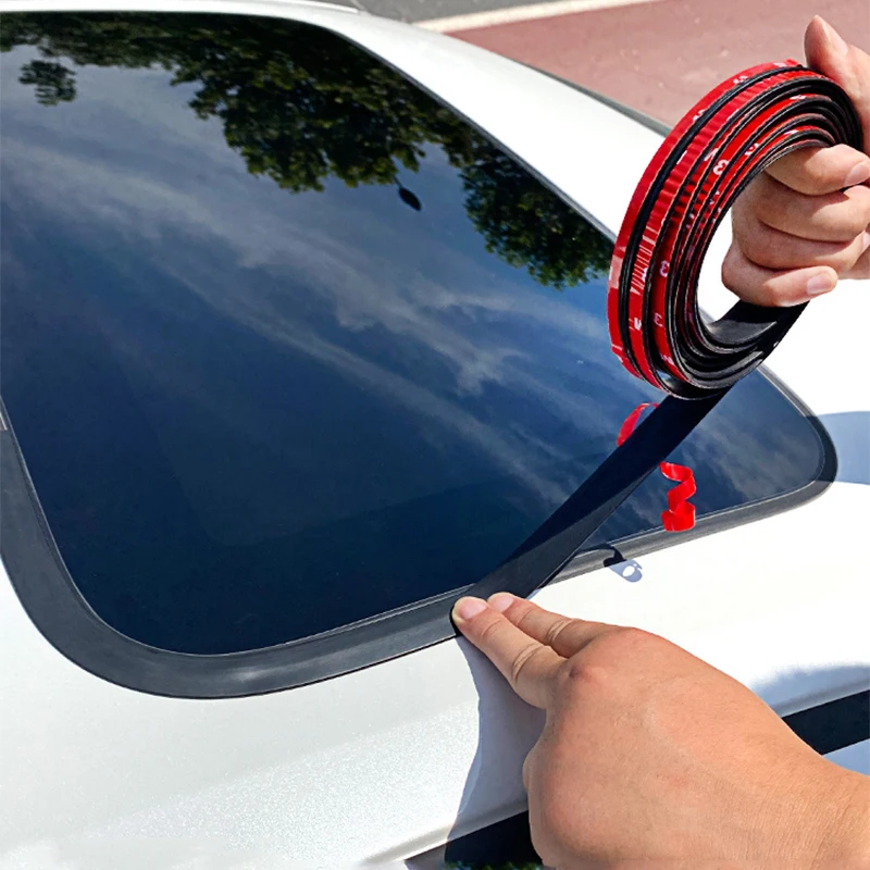 Car Window Sealant Rubber Sticker Sunroof Triangular Window Seal Strip Seal Trim for Auto Vehicle Front Rear Windshield Stickers