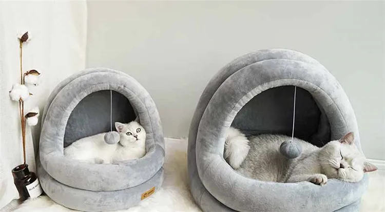 Aapet PP хлопковое гнездо для кошек, домик для домашних животных, Мягкая Питомник для собак, щенков, собачьей будки, кровать для кошек, моющаяся, для домашних животных, пещера, кошка, котенок, коврик, товары для домашних животных