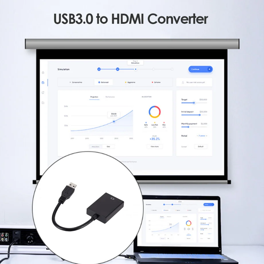 Conversor HD, USB 3.0 para HDMI, Alta