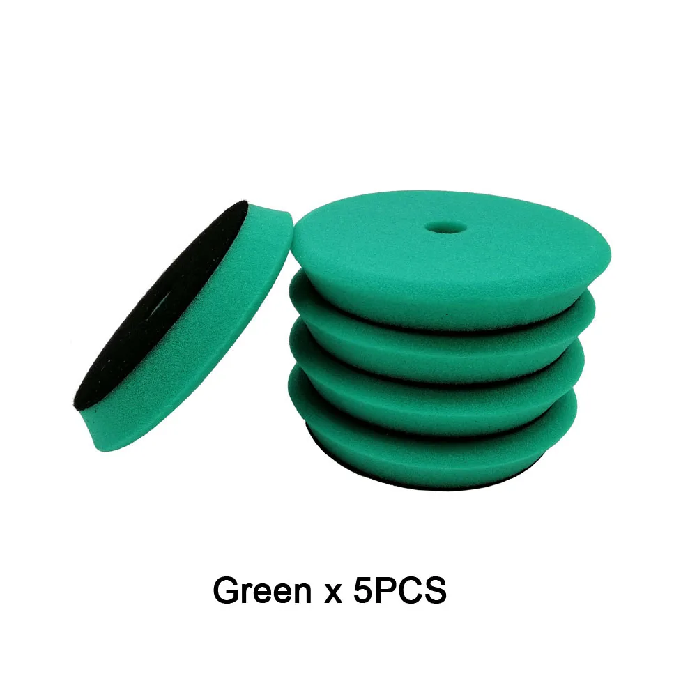 6 дюймов полировальные накладки Rupes Европа Губка различной твердости полировка автомобиля губка для Двойного Действия Полировщик - Цвет: Green x 5pcs