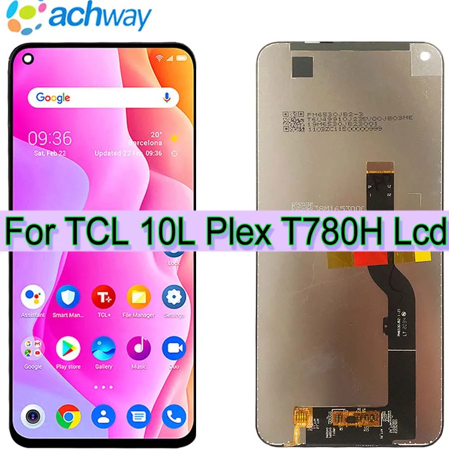 

New 6.53"For Display TCL 10 L Lcd T770H T770B Display Touch Screen LCD Digitizer Assembly For TCL PLEX T780H Display TCL 10L Lcd