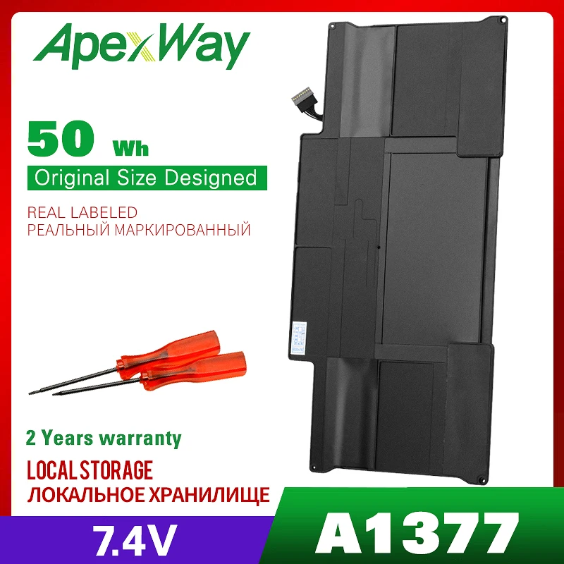 Аккумулятор A1405 для ноутбука 7 4 В Apple Macbook Air 13 3 дюйма A1369 (Mid 2011) A1466 2012) MC965 Core i5 i7