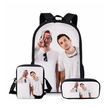 

Boys Girls Orthopedic Satchel For Baby Kids Twenty one pilots Printed School Bags Backpacks rucksack black plecak Teenager