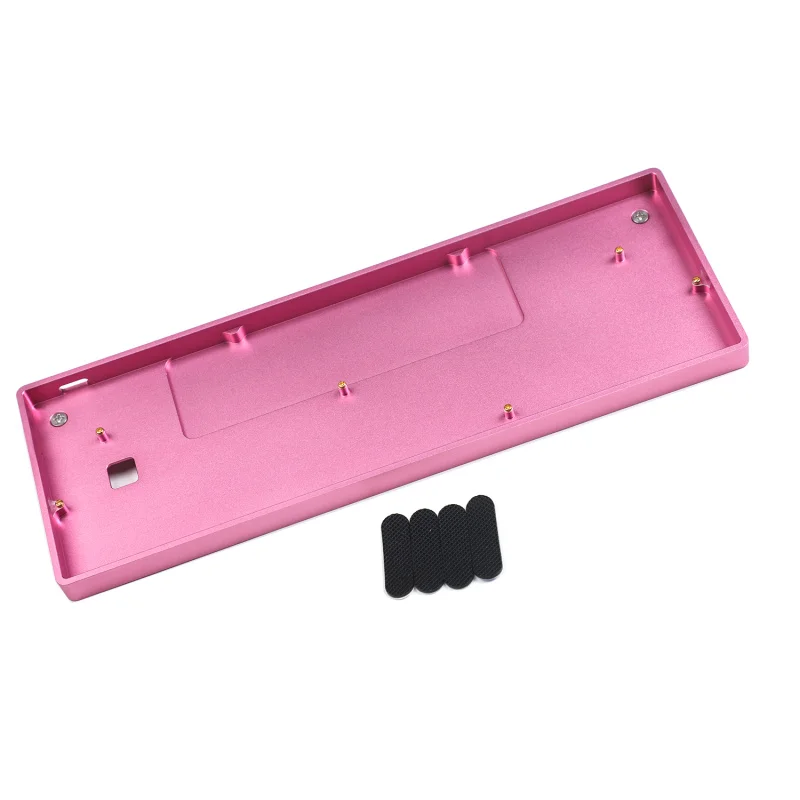 Индивидуальные 60 64 Minila DIY Kit алюминиевый чехол с ЧПУ пластина типа C PCB для 60% 64 ANSI ISO механическая клавиатура - Цвет: Pink