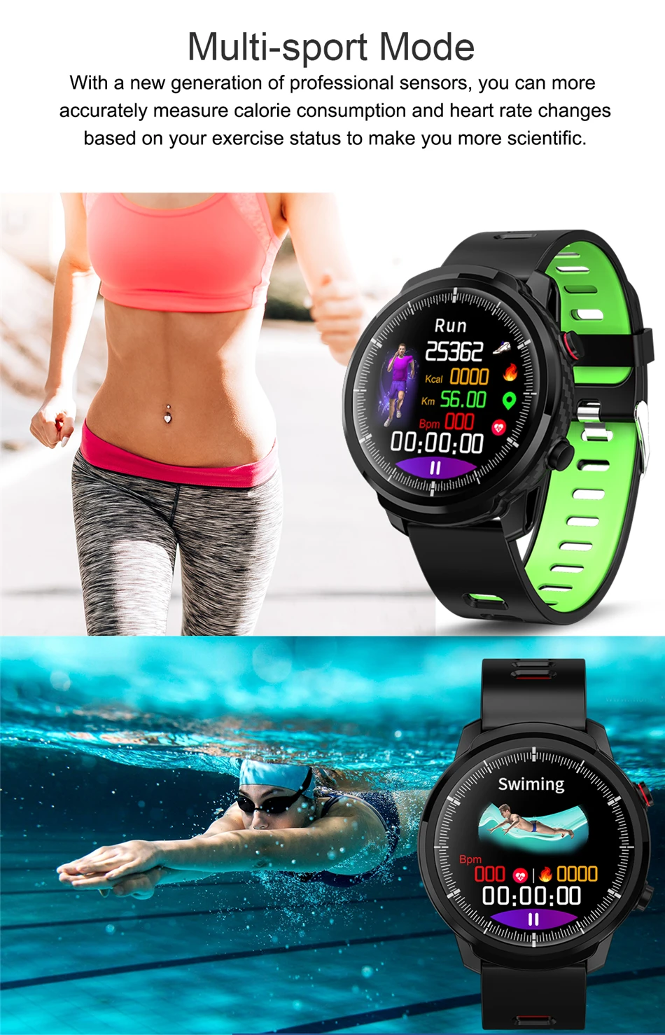 Новые смарт-часы мужские IP68 водонепроницаемые спортивные часы монитор сердечного ритма погоды, полные умные часы с сенсорным экраном для IOS Android