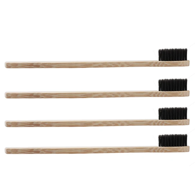 10pcs/Set Natural Pure Bamboo Toothbrush Soft-bristle Charcoal Square Wooden Handle Toothbrushes Dental Care Tools 5