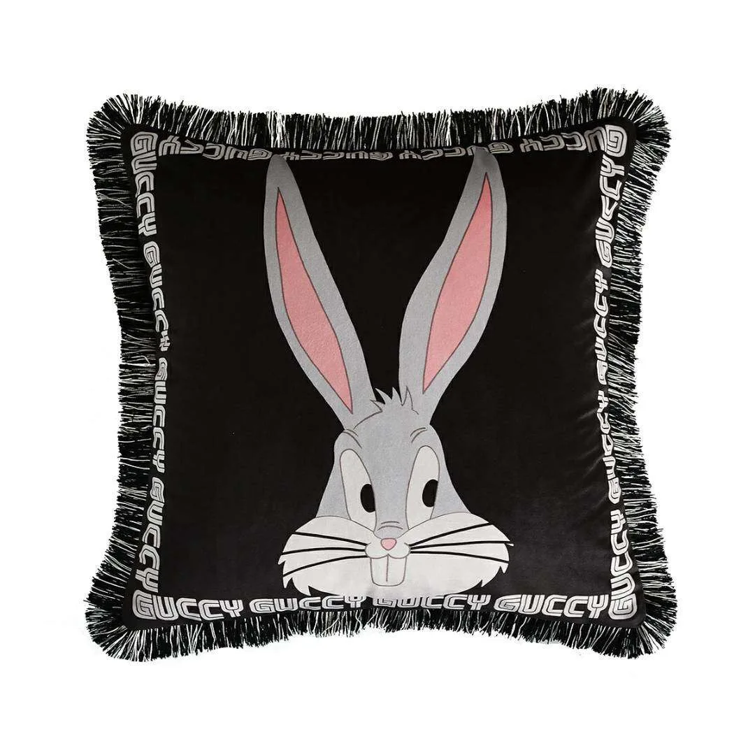 

High Quality Fashion Lovely Rabbit Design Velvet Tassel Cushion Cover Pillow Cover Pillowcase Home Decorative Sofa Throw Pillows