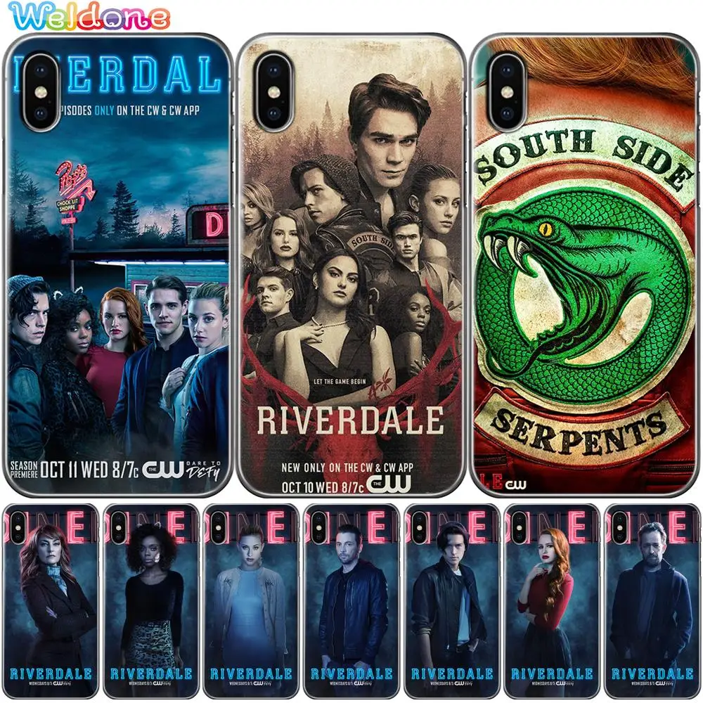 

Riverdale South side Serpents snake Phone Case For iPhone 11 Pro Max XS Max XR X 8 7 6S Plus 5S silicone phone case cover etui