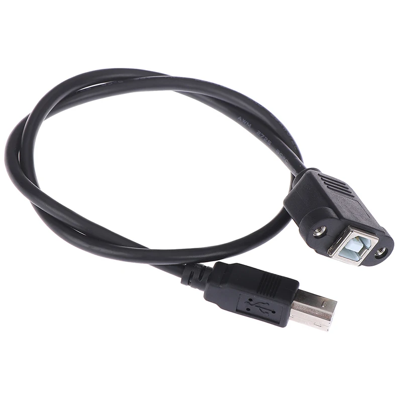Cavo USB 2.0 B Maschio A Femmina Angolato 1 Piede | Montaggio A Pannello