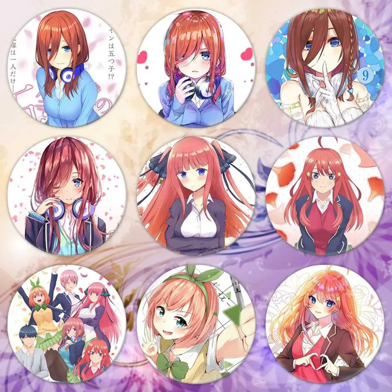 Anime Coaplay Costumes Badge Pin The Quintessential Quintuplets Breastpin Badge Coin Icon Ornament for Cloth Backpack
