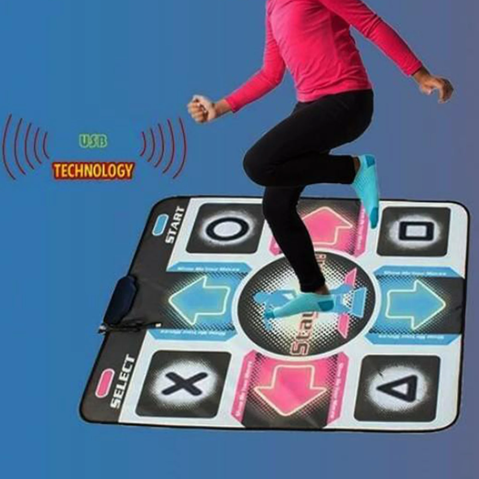 Single Person Dance Mat Dancing Step Mat Non Slip Dancing Blanket Kids PC Laptop Video Game USB Step Pad dance mat