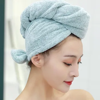 

2Colors Super Absorbent for Women Quick-drying Hair Cap Dry Hair Towel Bath Accessories Coral Velvet Shower Caps