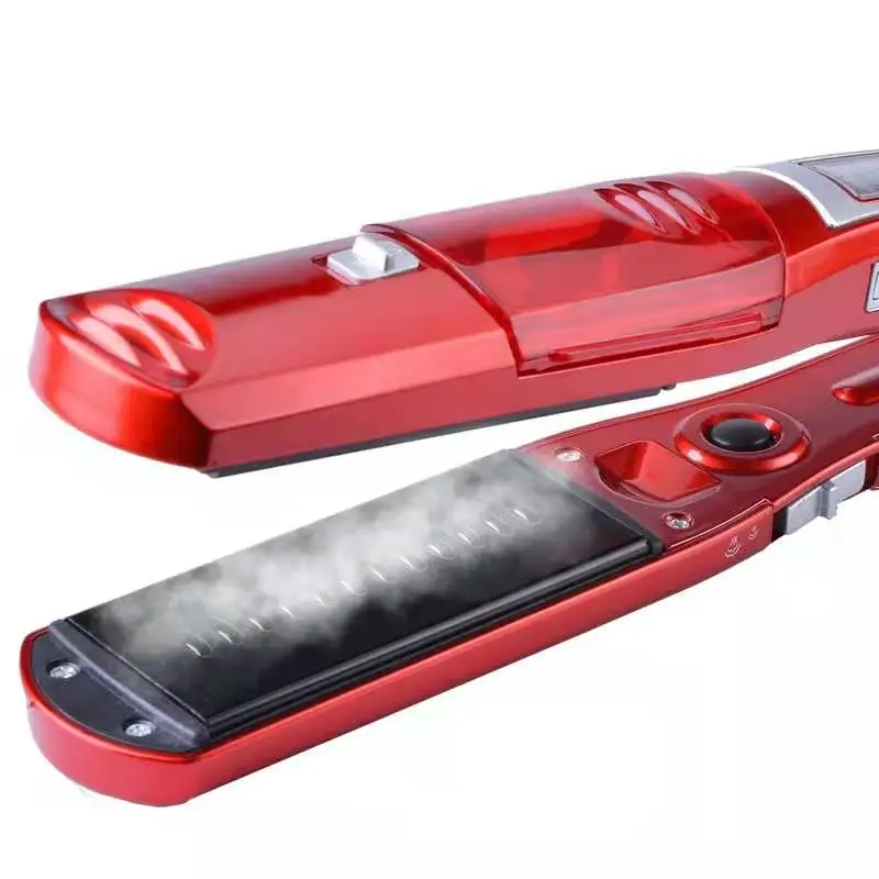 Steam Hair Straightener Ceramic Vapor Infrared Heating Flat Iron Curler Pod Hair Straightening Iron LCD Display Hair  Styler Too 2