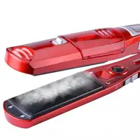 Steam Hair Straightener Ceramic Vapor Infrared Heating Flat Iron Curler Pod Hair Straightening Iron LCD Display Hair  Styler Too 2