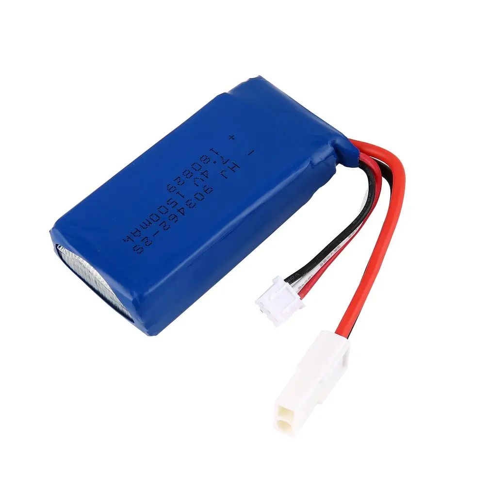 

2 IN 1/7.4V 1500mAh Balance Plug Rechargeable Lipo Battery for RC FT009 High Speed Boat Ship Spare Parts Accessories Component