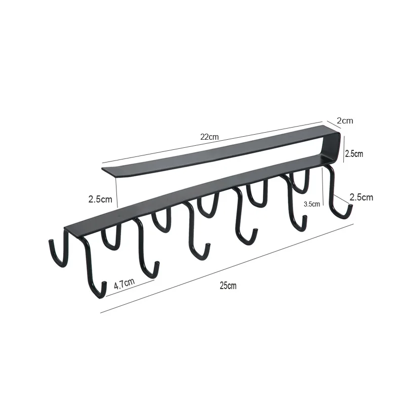 Крючок для шкафа чашка кружки бокалы для вина крючки для хранения кухонной утвари Галстуки Ремни и шарф Висячие Крючки стойка держатель под шкаф