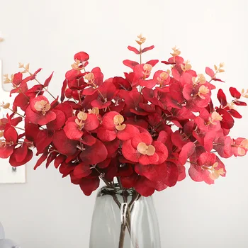 

Artificial Plant 5 Fork 20 Head Eucalyptus Leaves Home Decoration Photographic Prop Artificial Flower Money Leaf