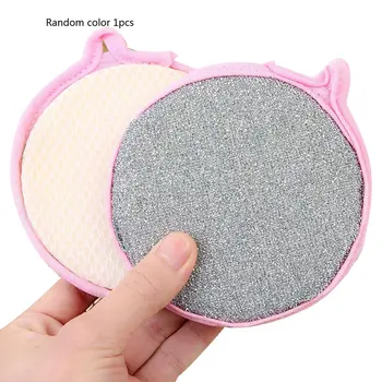 

Sparkling Round Double-Sided Dishwashing Sponge Scouring Pad Dish Towel Pan Towel Round Scouring Pads Cleaner