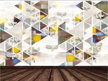 

modern wallpaper for living room New chinese grey painting abstract geometric modern minimalist tv background wall