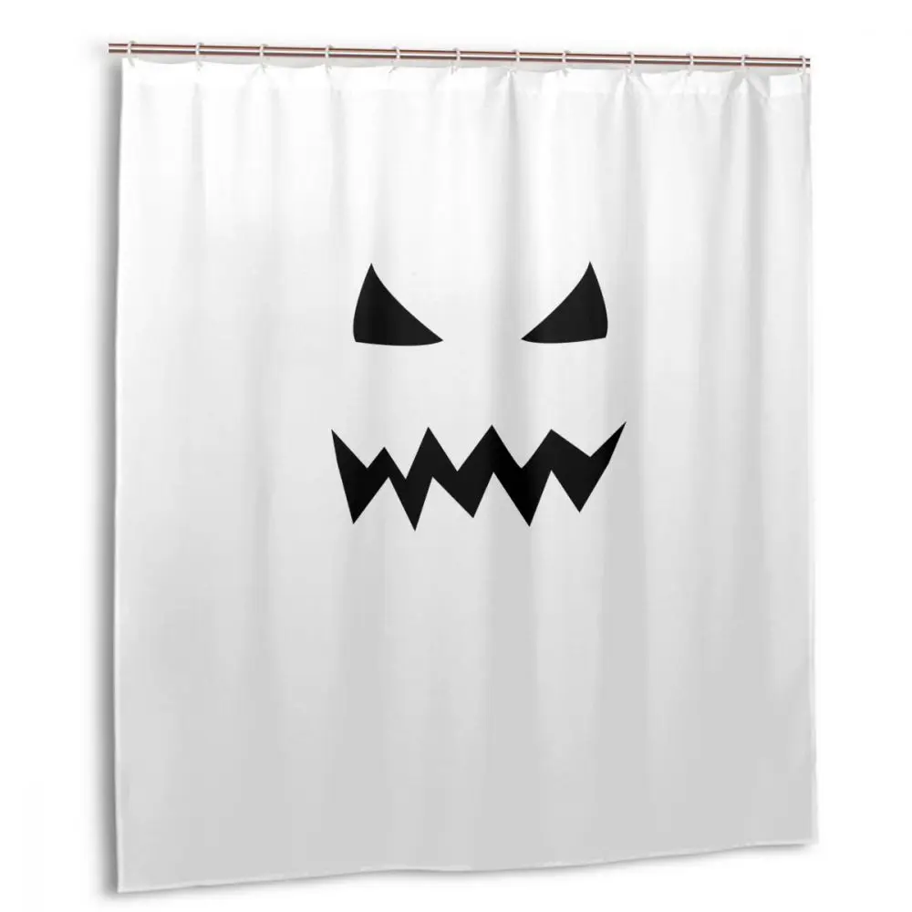 

CHARM HOME Halloween LANTERN PUMPKIN Plastic Shower Curtain 66x72 In Customized Bathroom Decorative Waterproof Polyester