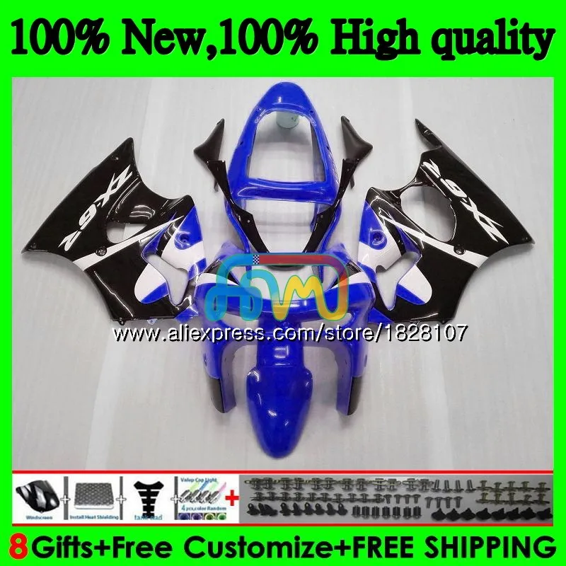 Корпус для KAWASAKI ZX-6R 6 R ZX-636 ZX600 600CC ZX6R 98 99 28BS. 111 ZX636 ZX600CC ZX 636 6R 98 99 1998 Синий blk 1999 обтекатели