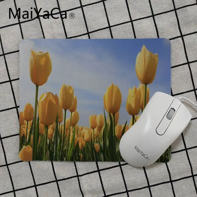 No Lock Edge18x22cm MaiYaCa тюльпан цветок обои прочный резиновый коврик для мыши игровой коврик для мыши Противоскользящий ноутбук ПК коврик для мышки коврик для мыши s - Цвет: No Lock Edge18x22cm