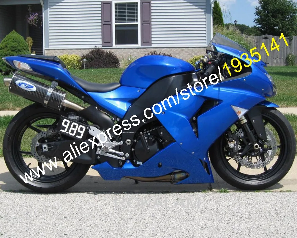 For Kawasaki NINJA ZX10R 06 07 Parts 10R 2006 2007 ZX 10R Blue Aftermarket Motorbike Fairings (Injection molding)|sale fairingninja 650r AliExpress