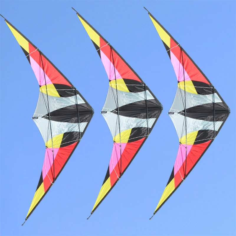 Large Dual Line Kite 79" x 27.5" Stunt Parafoil Kite Outdoor Sports Fun Toy M2J0 