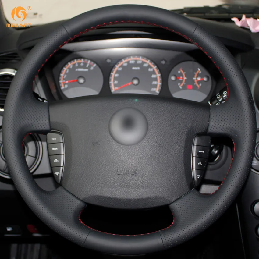 MEWANT черный чехол рулевого колеса автомобиля из искусственной кожи для Ssangyong Actyon