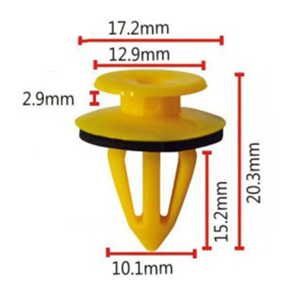 

Accessories Useful Pillar Trim Clips High Quality Yellow+white Convenient To Use Windscreen Set Durable In Use