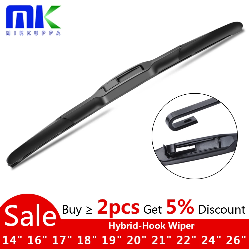 MIKKUPPA Hybrid Wiper Blade For KIA Sportage Sorento Toyota Camry Corolla Mitsubishi Outlander Fit Hook Arms Only Durable Rubber