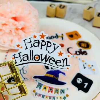 

31Pcs/Set Vintage Pumpkin Halloween Cute Words Sticker DIY Craft Scrapbooking Album Junk Journal Happy Planner Decor Stickers