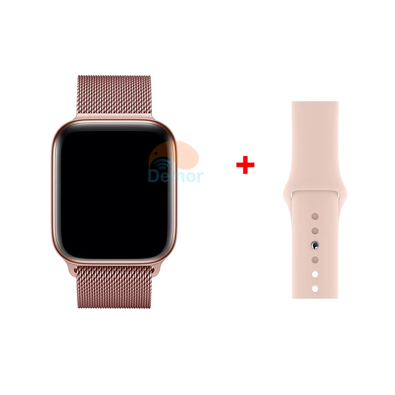 Rose Gold Steel DEMOR IWO 11 gps умные часы серии 5 44 мм монитор сердечного ритма MTK2503 спортивные умные часы для Apple iOS 9 iPhone 10 X Android телефон - Цвет: Rose Gold Steel