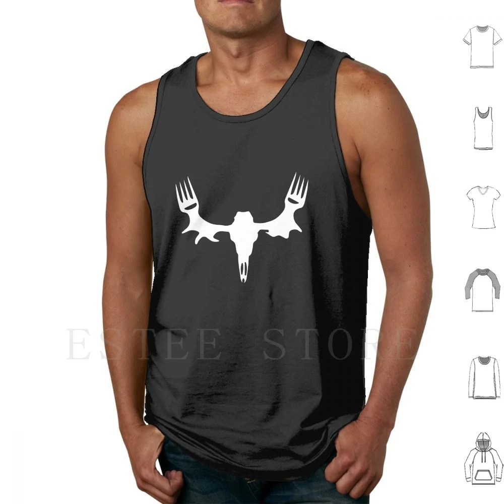 Mangiatore Di Carne Cervo Cranio Canottiere Canottiera Mangiatore Di Carne Logo Caccia Cacciatore Cranio Cervo Carne Buck Arco Caccia