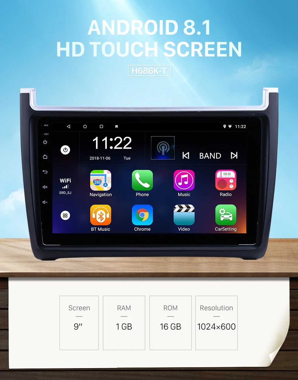 Perfect Harfey 2Din 9"Android 8.1/9.0 Car Radio GPS Head Unit For 2012-2015 VW Volkswagen Polo 4-Core Multimedia Player 0 Perfect Harfey 2Din 9"Android 8.1/9.0 Car Radio GPS Head Unit For 2012-2015 VW Volkswagen Polo 4-Core Multimedia Player 0