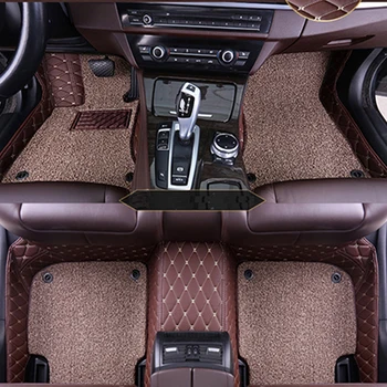 

Custom car floor mat 2 layers for Acura All Models MDX RDX ZDX RL TL ILX TLX CDX car accessories AUTO sticker leather foot mat