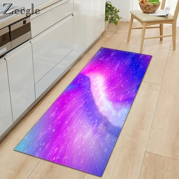 

Zeegle Printed Kitchen Floor Mat Long Soft Carpet Livinfg Room Anti-slip Rug Table Floor Mat Water Absorbent Comfortable Carpet