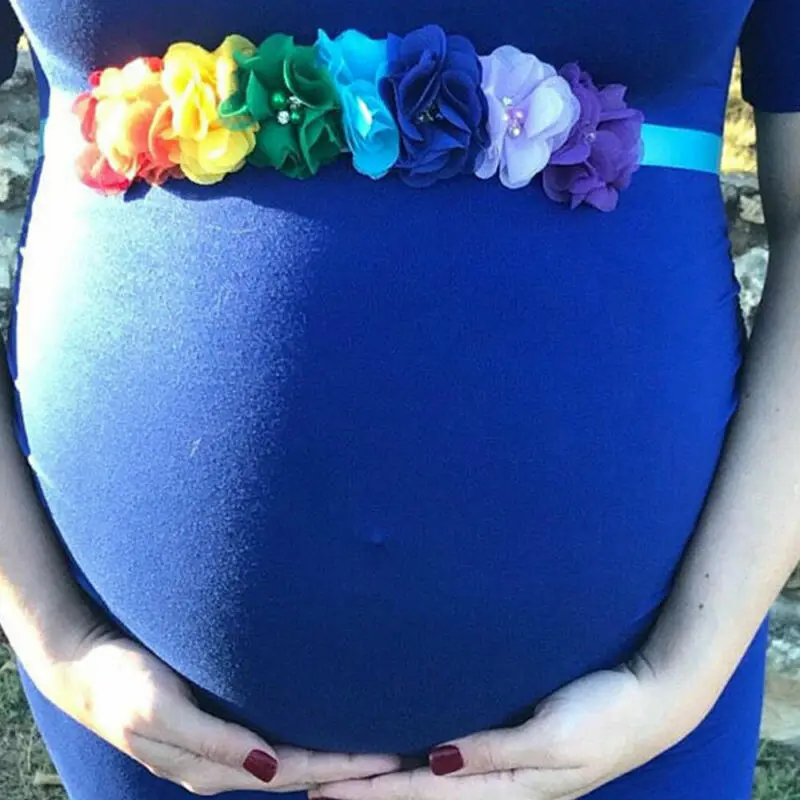 Пояс для беременных с цветочным принтом для фотосъемки