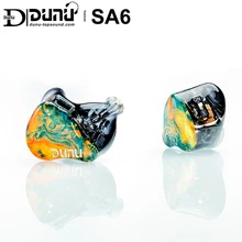 Dunu studio sa6 6ba knowles sonion armadura balanceada in-ear fone de ouvido iem com dois interruptores de ajuste 2pin 0.78mm furukawa cabo occ