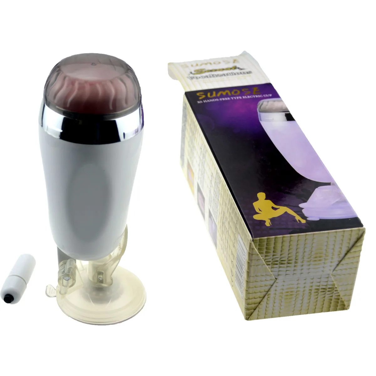 Мужская киска карманная чашка Вибрация Hands-free мини с реалистичной кожей Happy Enjoy men t реквизит - Цвет: Белый