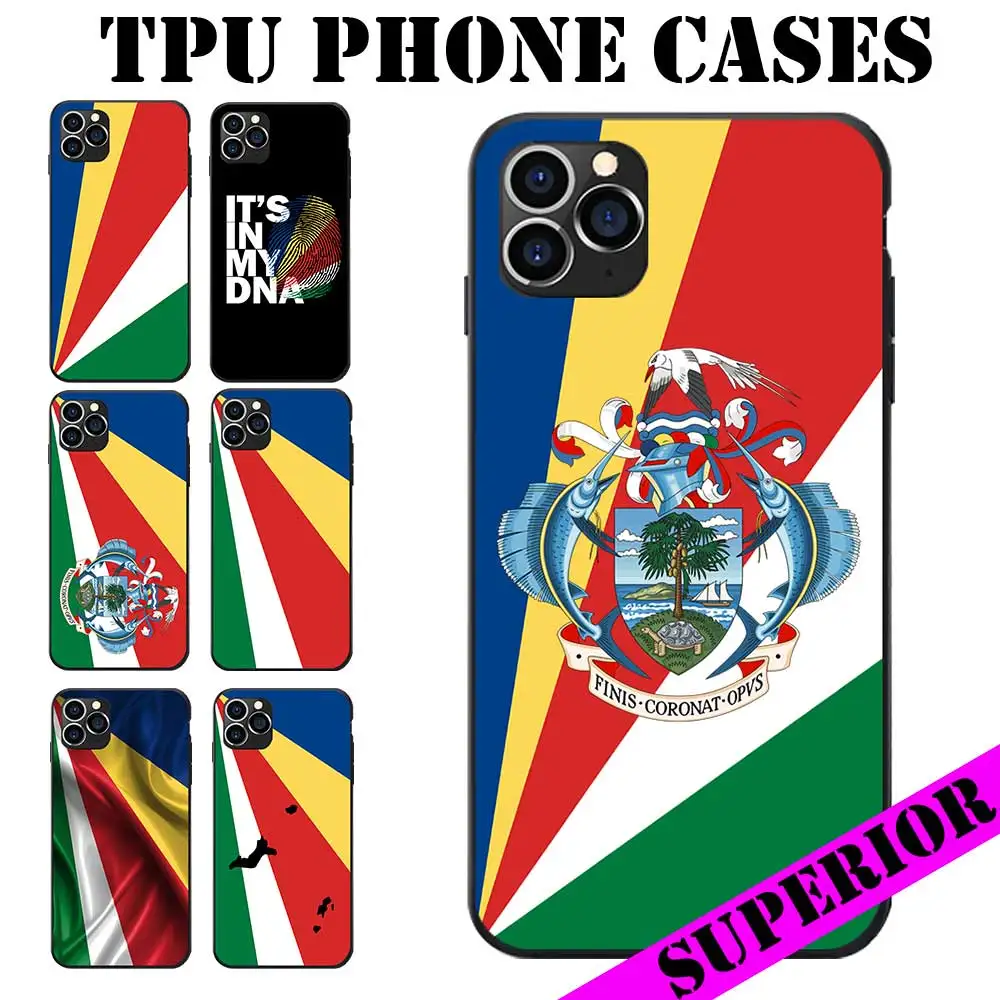 Seychelles National Flag Coat Of Arms TPU Phone Cases for MEIZU 16 16X 16S 16PLUS X8 V8 PRO M8 NOTE8 NOTE9 16T | Мобильные телефоны
