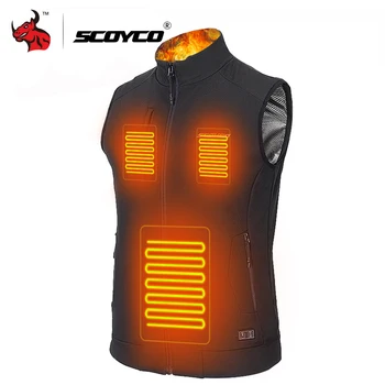 

SCOYCO Heated Vest Jacket USB Men Winter Electrical Heated Sleevless Jacket Travel Куртка С Подогревом Outdoor Waistcoat Hiking