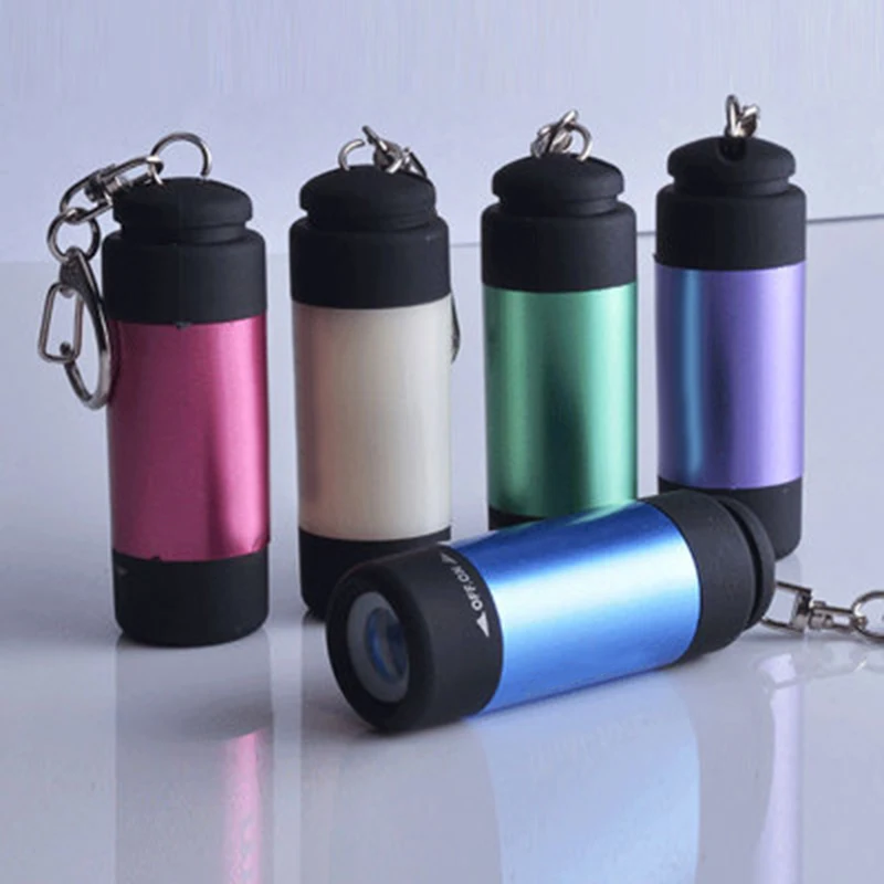 Мини USB Перезаряжаемый СВЕТОДИОДНЫЙ торшер фонарь брелок Водонепроницаемый