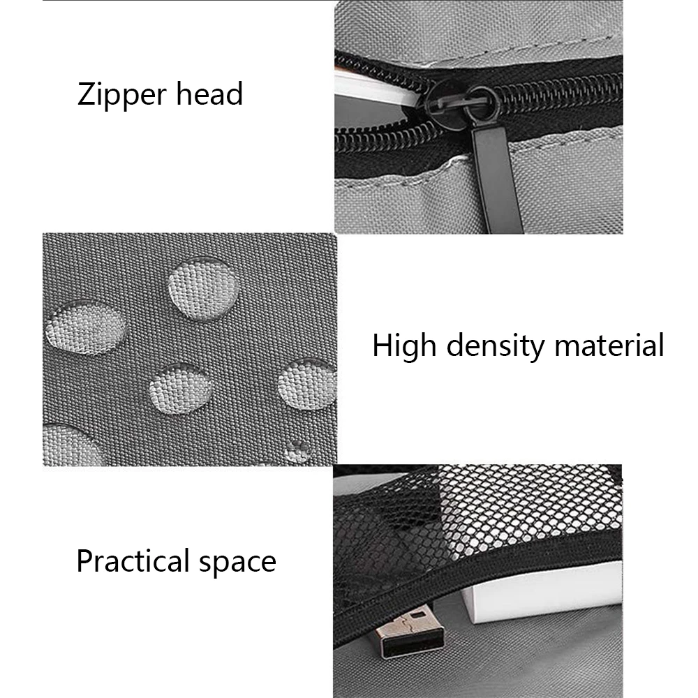 1Pc Nouveau Sac De Rangement De Voyage Organisateurs De Rangement De Câbles Pochette étui De Transport Portable étanche Double Couches Sacs De Rangement Câble Cordon