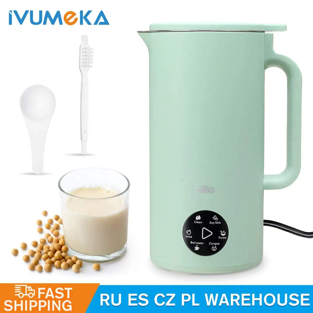 Soy Milk Maker Machine Juicer Automatic Heating Filterfree Soybean