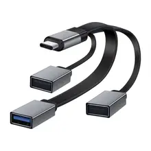 3 в 1 Тип usb с разъемами типа C и USB A Адаптер Hub 3-Порты и разъёмы USB C OTG концентратор 2xusb 2,0+ 1x3,0 Для MacBook Pro, Google Pixel, Galaxy S8